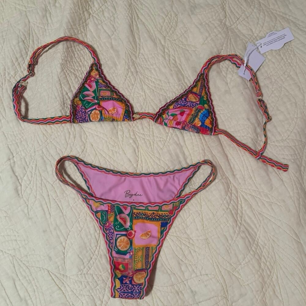 bydee “frutta” print “prague” bikini set S